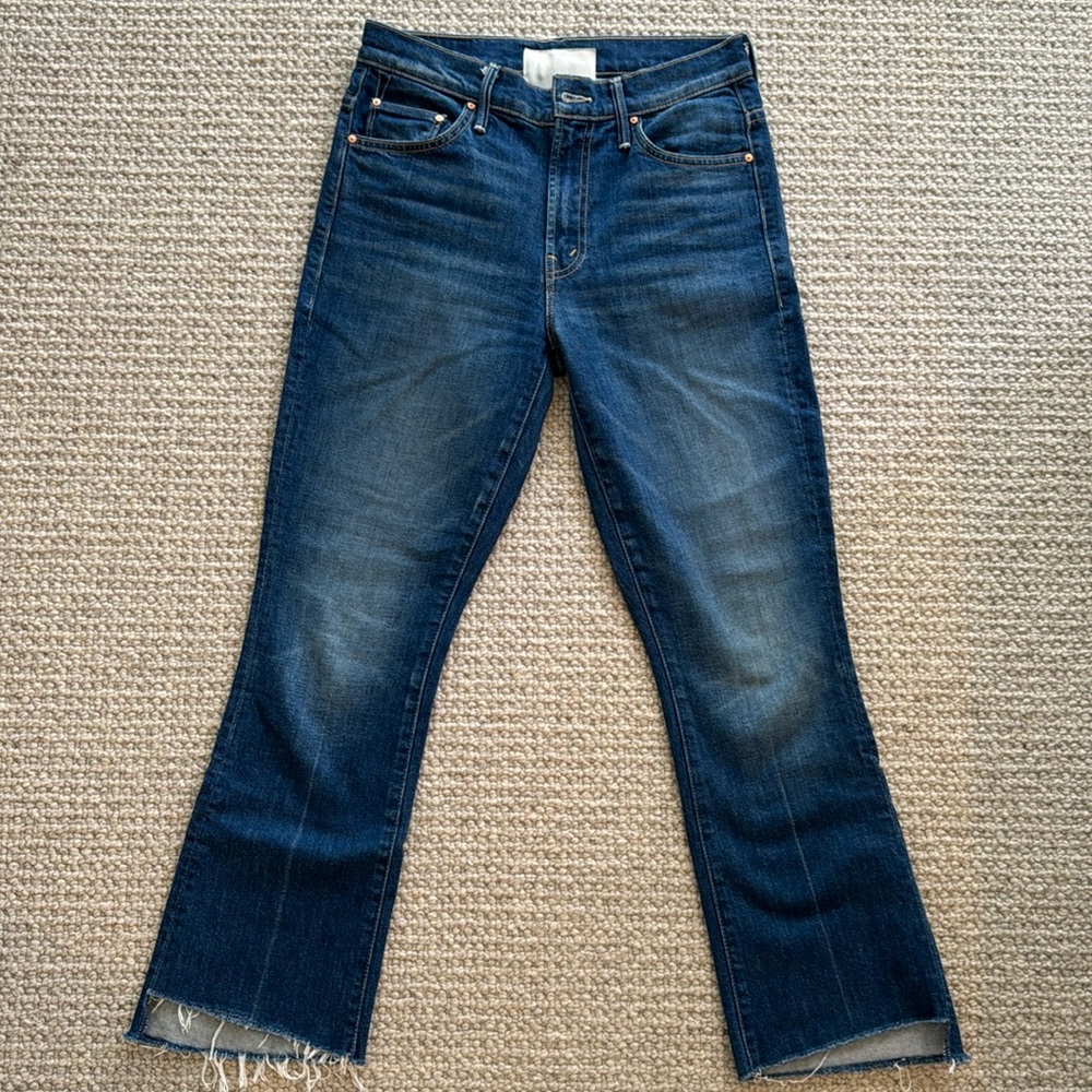 Mother Superior Jeans The Insider Crop Step Fray Wash: Bad Reputation